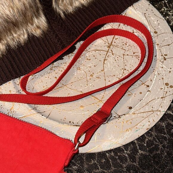 Kipling Small Vibrant Red Nylon Crossbody Bag - Picture 6 of 14